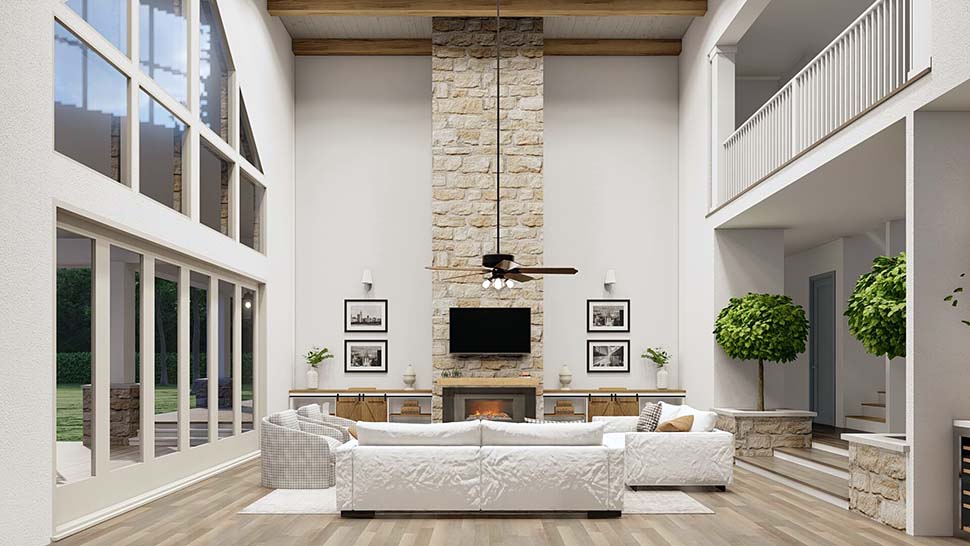 Country, Farmhouse Plan with 5178 Sq. Ft., 4 Bedrooms, 5 Bathrooms, 3 Car Garage Picture 14