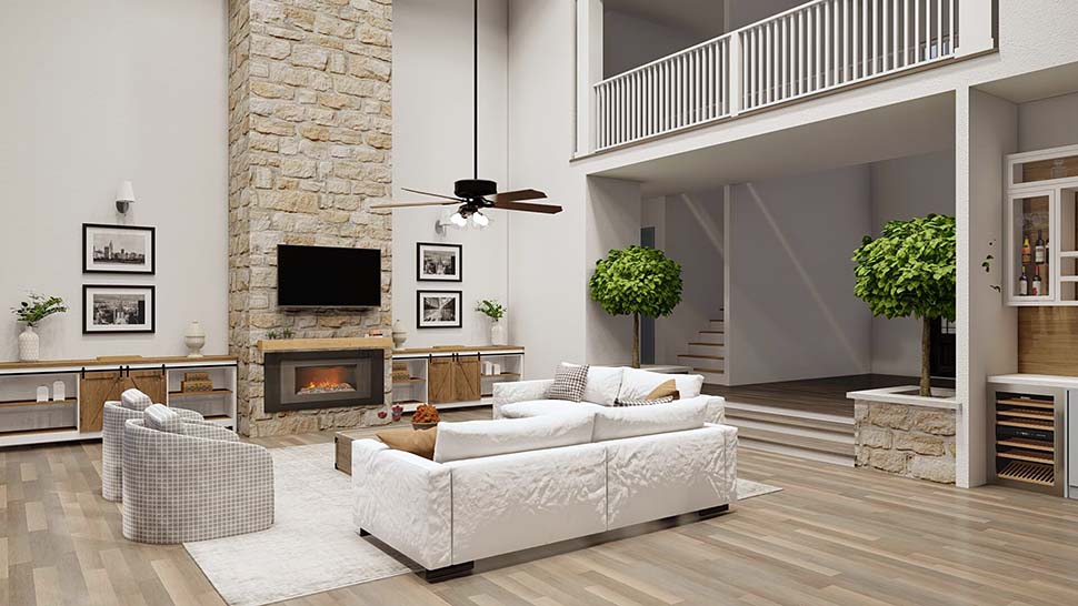 Country, Farmhouse Plan with 5178 Sq. Ft., 4 Bedrooms, 5 Bathrooms, 3 Car Garage Picture 15