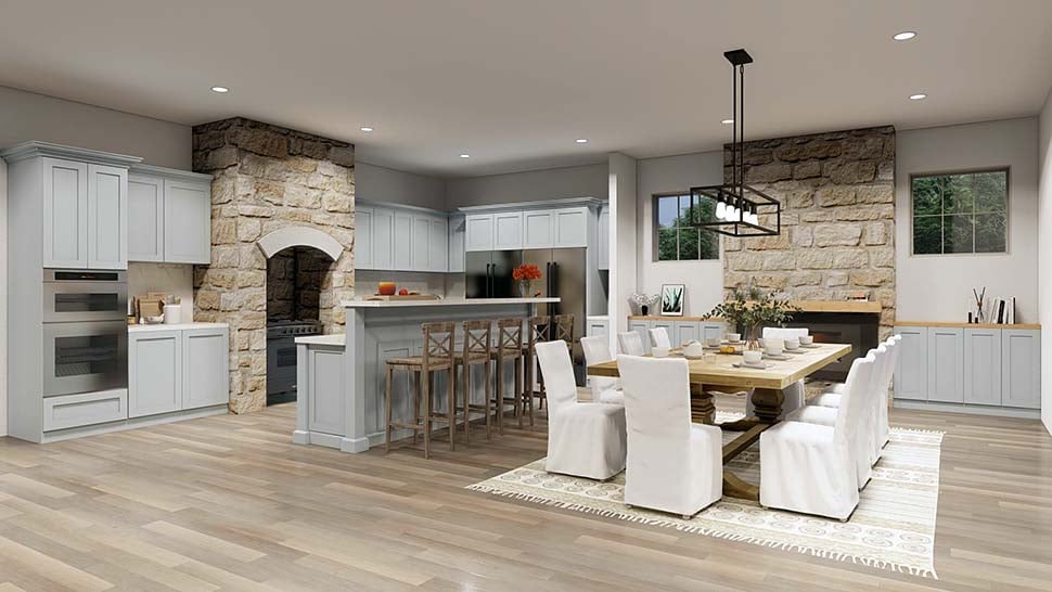 Country, Farmhouse Plan with 5178 Sq. Ft., 4 Bedrooms, 5 Bathrooms, 3 Car Garage Picture 9