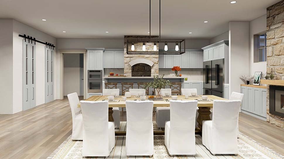 Country, Farmhouse Plan with 5178 Sq. Ft., 4 Bedrooms, 5 Bathrooms, 3 Car Garage Picture 10