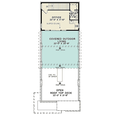 Contemporary, Modern House Plan 82774 with 3 Beds, 5 Baths, 2 Car Garage Third Level Plan