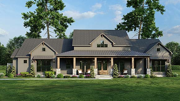 House Plan 82777 - Traditional Style with 2564 Sq Ft, 3 Bed, 3 Ba