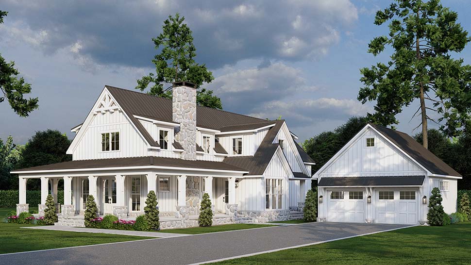 Coastal, Country, Craftsman, Farmhouse Plan with 3033 Sq. Ft., 4 Bedrooms, 4 Bathrooms, 2 Car Garage Picture 13