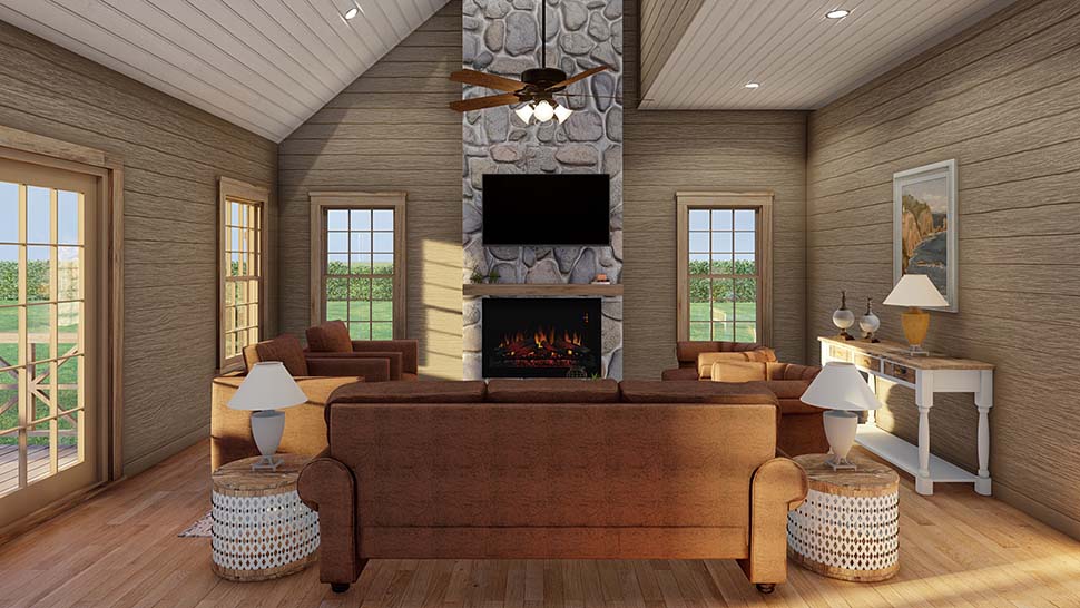 Cabin, Country, Craftsman Plan with 1425 Sq. Ft., 3 Bedrooms, 2 Bathrooms Picture 10