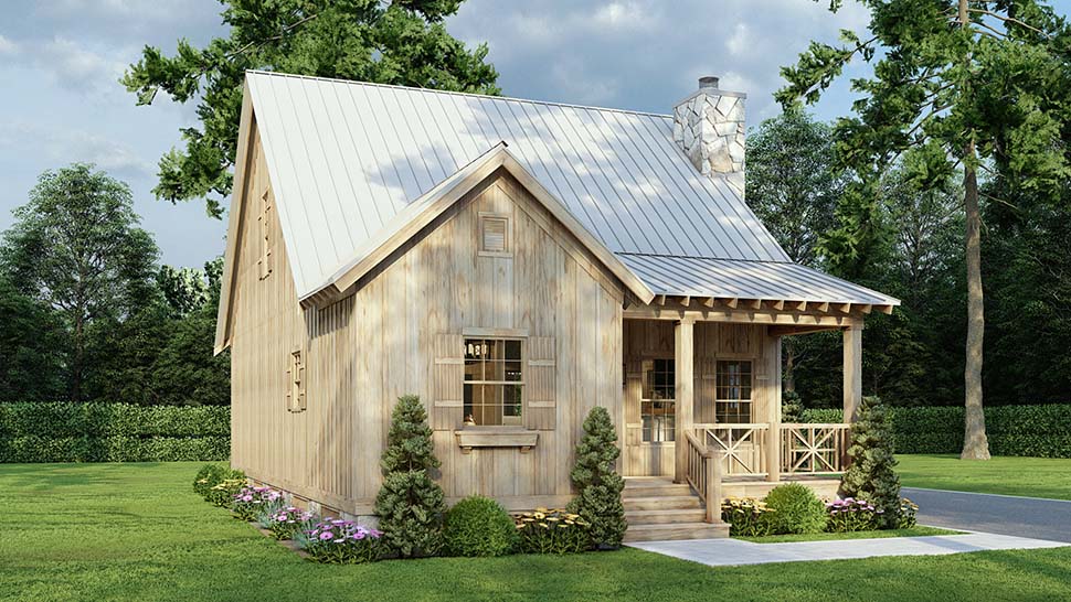 Cabin, Cottage Plan with 1266 Sq. Ft., 2 Bedrooms, 2 Bathrooms Picture 5