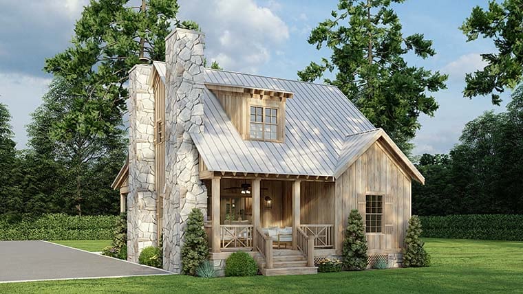 Cabin, Cottage Plan with 1266 Sq. Ft., 2 Bedrooms, 2 Bathrooms Picture 6
