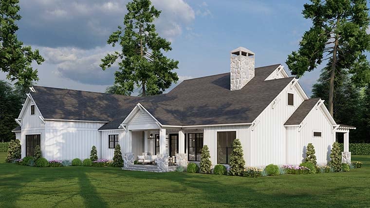 Country, Farmhouse Plan with 2610 Sq. Ft., 3 Bedrooms, 3 Bathrooms, 3 Car Garage Picture 6