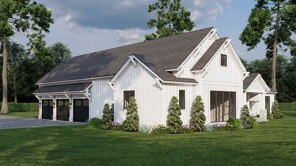 Country, Farmhouse Plan with 2610 Sq. Ft., 3 Bedrooms, 3 Bathrooms, 3 Car Garage Picture 7