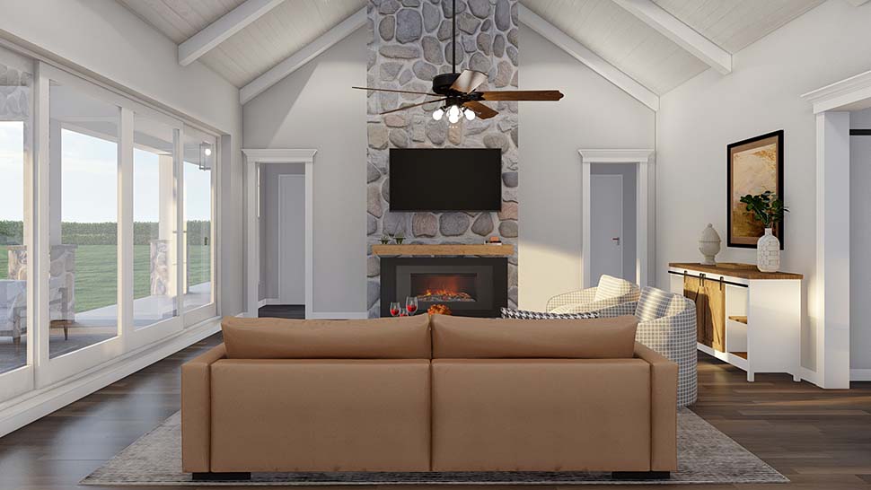 Country, Farmhouse Plan with 2650 Sq. Ft., 3 Bedrooms, 4 Bathrooms, 3 Car Garage Picture 11