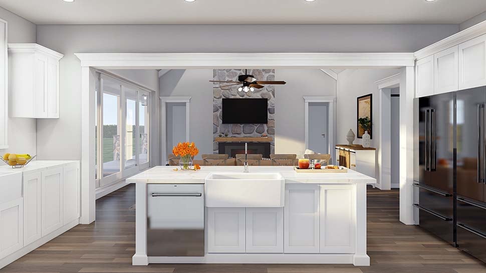 Country, Farmhouse Plan with 2650 Sq. Ft., 3 Bedrooms, 4 Bathrooms, 3 Car Garage Picture 13