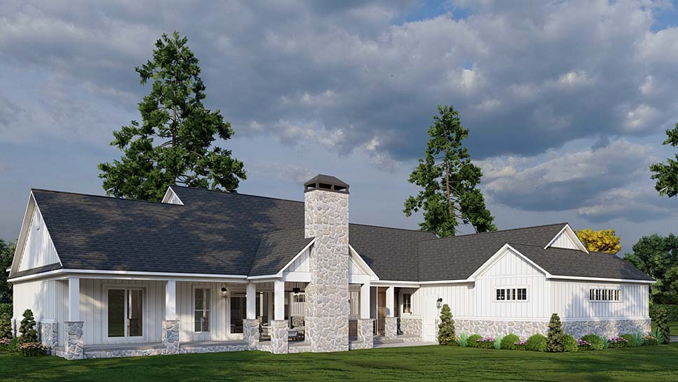 Country, Farmhouse Plan with 2650 Sq. Ft., 3 Bedrooms, 4 Bathrooms, 3 Car Garage Picture 7