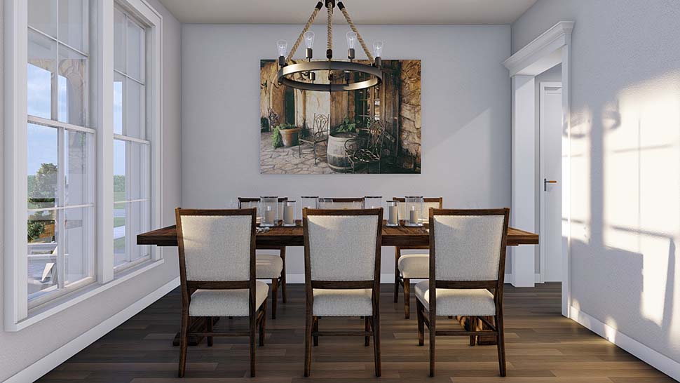 Country, Farmhouse Plan with 2650 Sq. Ft., 3 Bedrooms, 4 Bathrooms, 3 Car Garage Picture 8