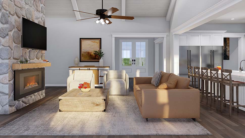 Country, Farmhouse Plan with 2650 Sq. Ft., 3 Bedrooms, 4 Bathrooms, 3 Car Garage Picture 9