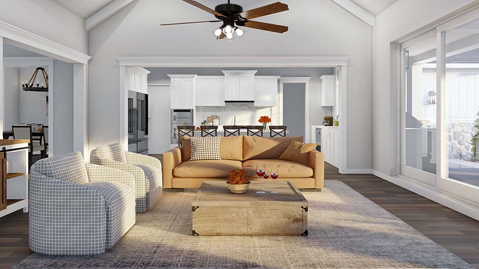 Country, Farmhouse Plan with 2650 Sq. Ft., 3 Bedrooms, 4 Bathrooms, 3 Car Garage Picture 10