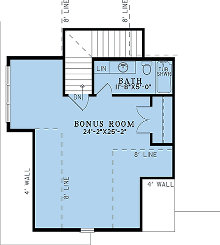 Country, Craftsman, Farmhouse, New American, Traditional House Plan 82791 with 3 Beds, 5 Baths, 2 Car Garage Second Level Plan