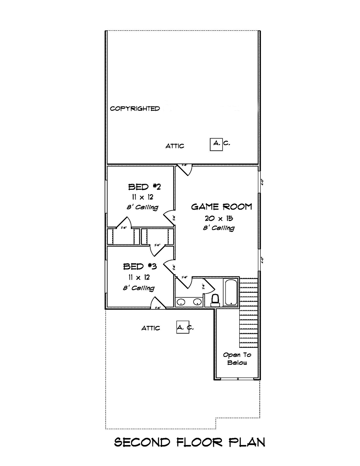 House Plan 82807 - Traditional Style with 2148 Sq Ft, 3 Bed, 2 Ba