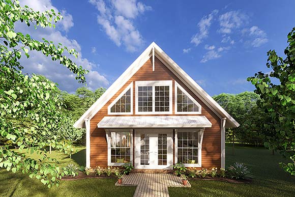 Cabin, Cottage House Plan 82810 with 2 Beds, 2 Baths Elevation