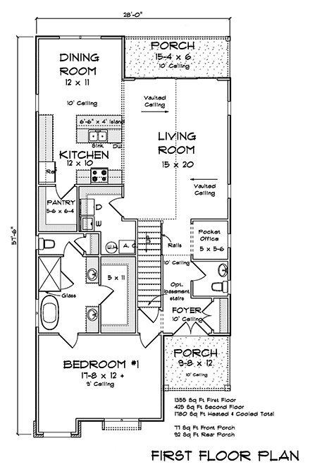 Contemporary, Modern House Plan 82814 with 3 Beds, 3 Baths First Level Plan