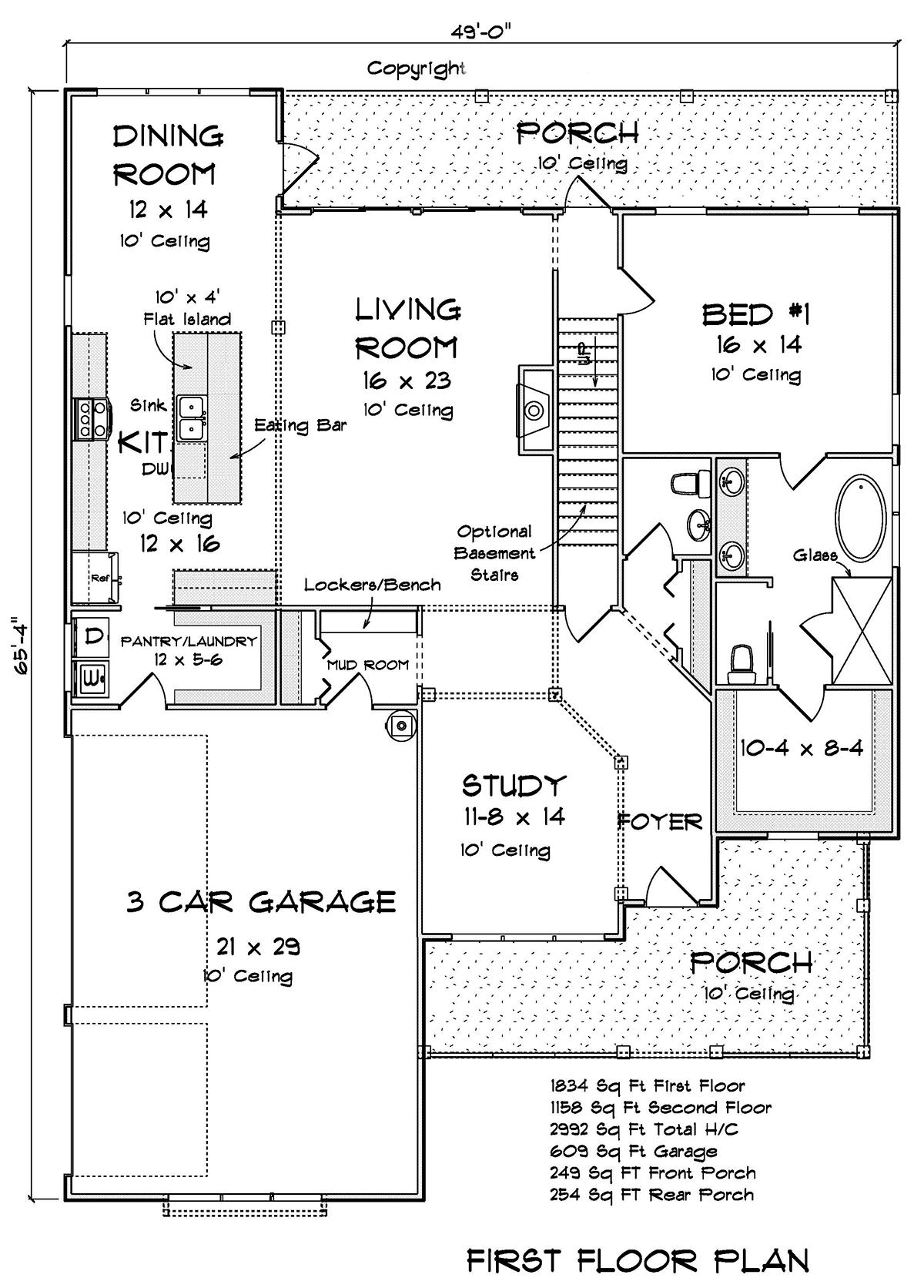 House Plan 82827 - Farmhouse Style with 2992 Sq Ft, 4 Bed, 3 Bath