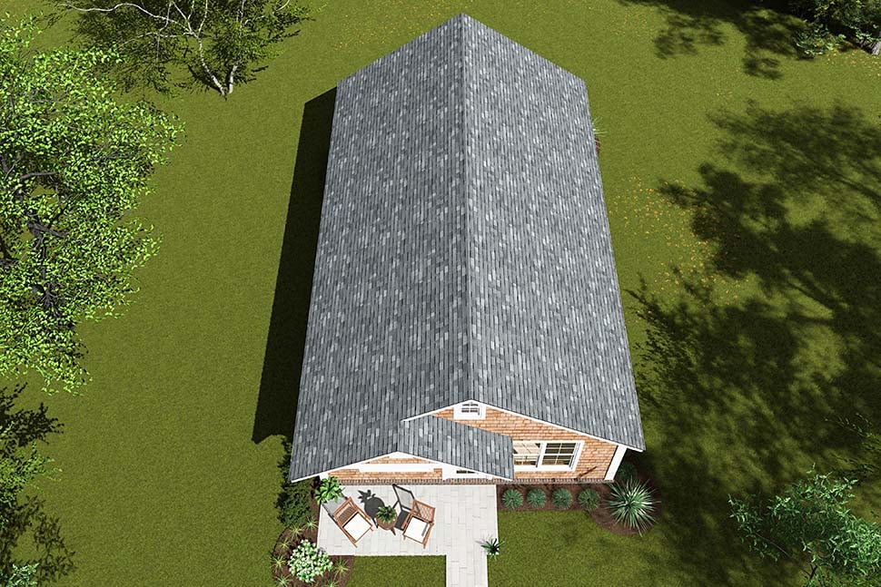 Cottage, Craftsman, Traditional Plan with 785 Sq. Ft., 3 Bedrooms, 1 Bathrooms Picture 4