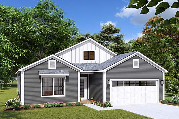 Cottage, Country, Traditional House Plan 82834 with 3 Beds, 2 Baths, 2 Car Garage Elevation