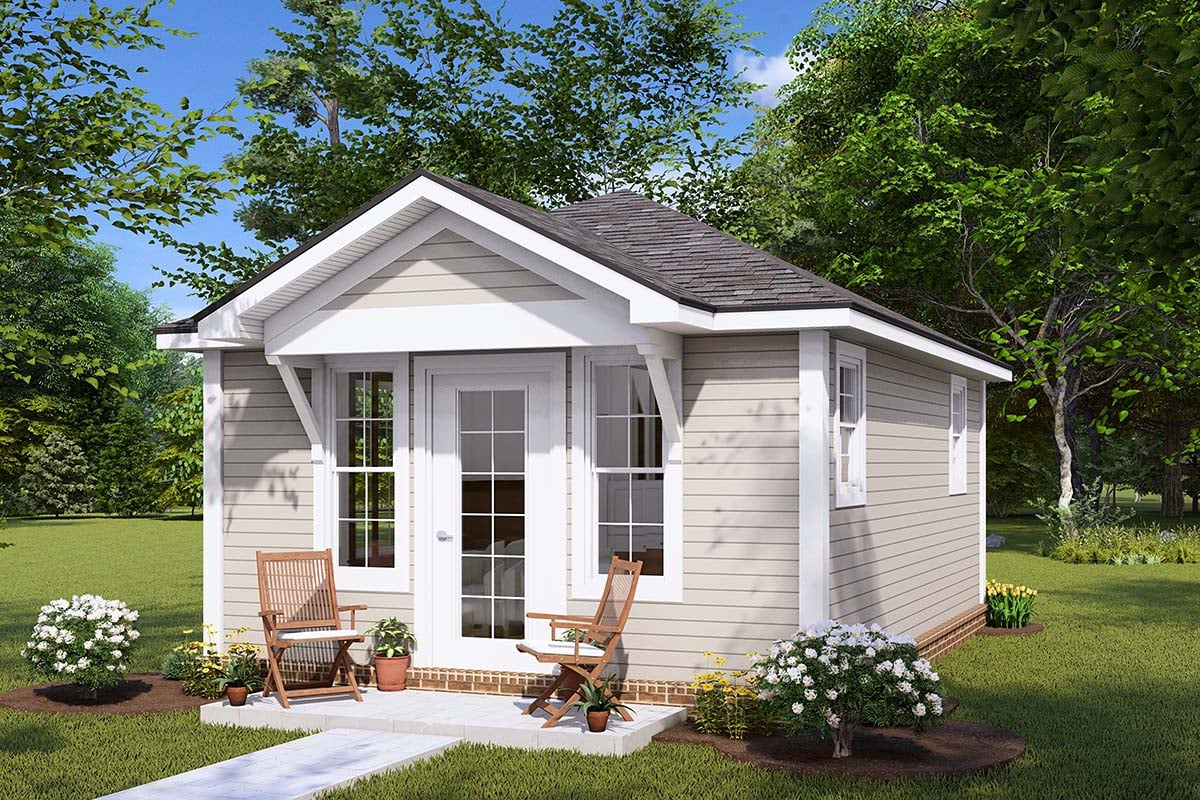 Cottage, Craftsman, Traditional Plan with 292 Sq. Ft., 1 Bedrooms, 1 Bathrooms Picture 2