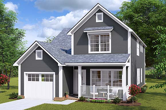 Cottage, Traditional House Plan 82840 with 3 Beds, 3 Baths, 1 Car Garage Elevation