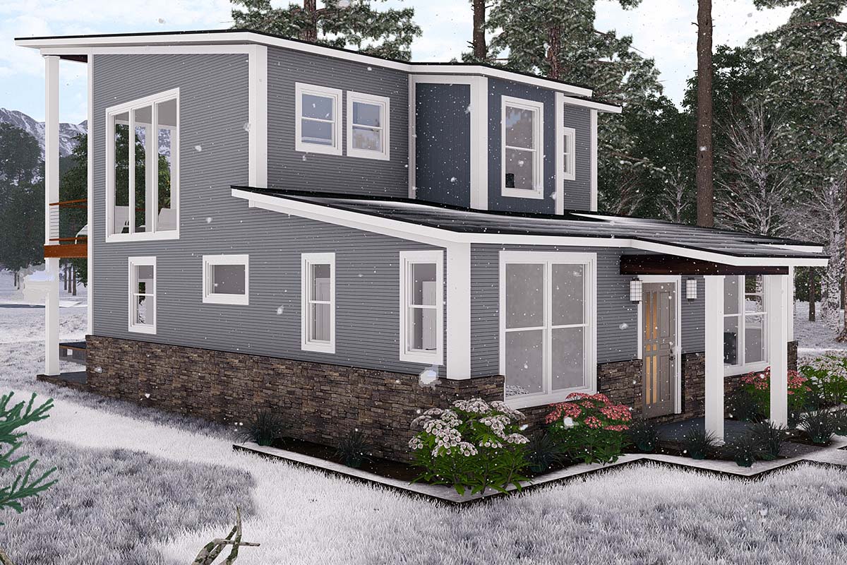 Cabin, Modern Plan with 1562 Sq. Ft., 3 Bedrooms, 2 Bathrooms Picture 3