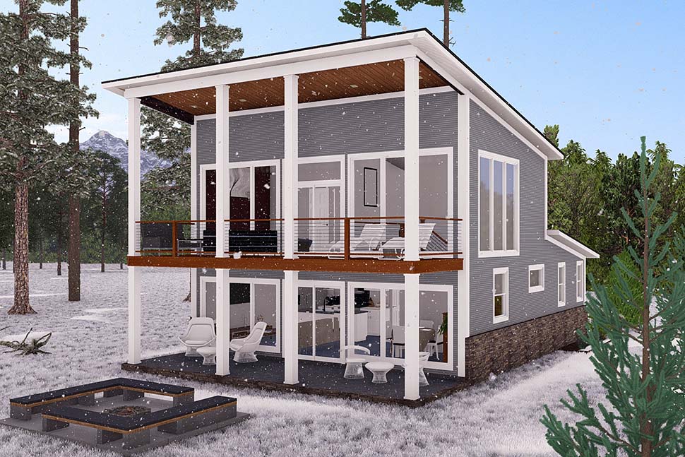 Cabin, Modern Plan with 1562 Sq. Ft., 3 Bedrooms, 2 Bathrooms Picture 4