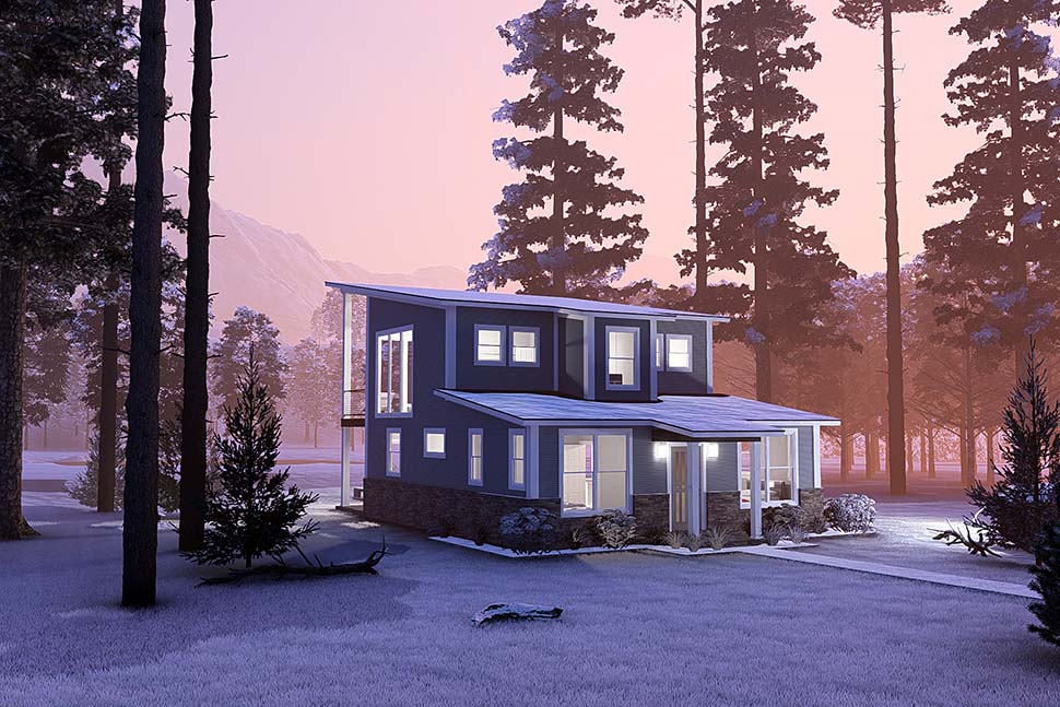 Cabin, Modern Plan with 1562 Sq. Ft., 3 Bedrooms, 2 Bathrooms Picture 9