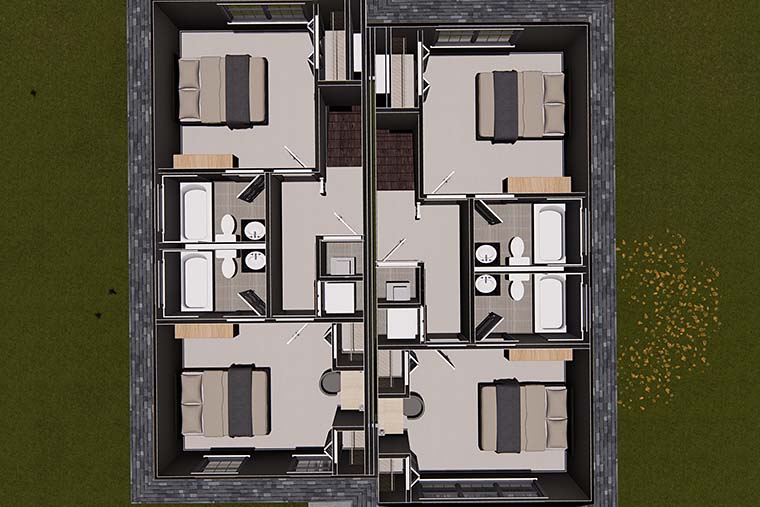 Traditional Plan with 2240 Sq. Ft., 4 Bedrooms, 6 Bathrooms Picture 6