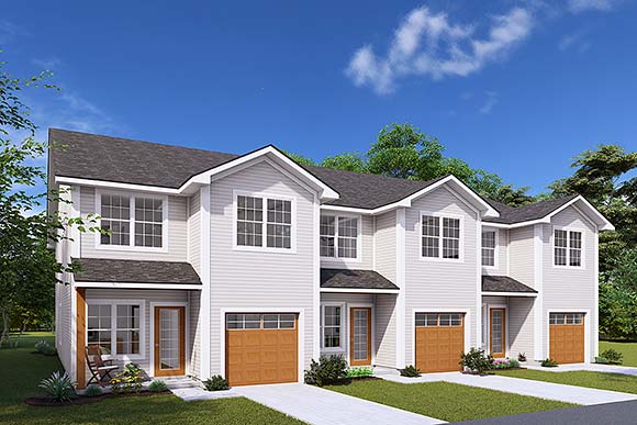 Cottage, Country, Traditional Multi-Family Plan 82846 with 9 Beds, 9 Baths, 3 Car Garage Elevation