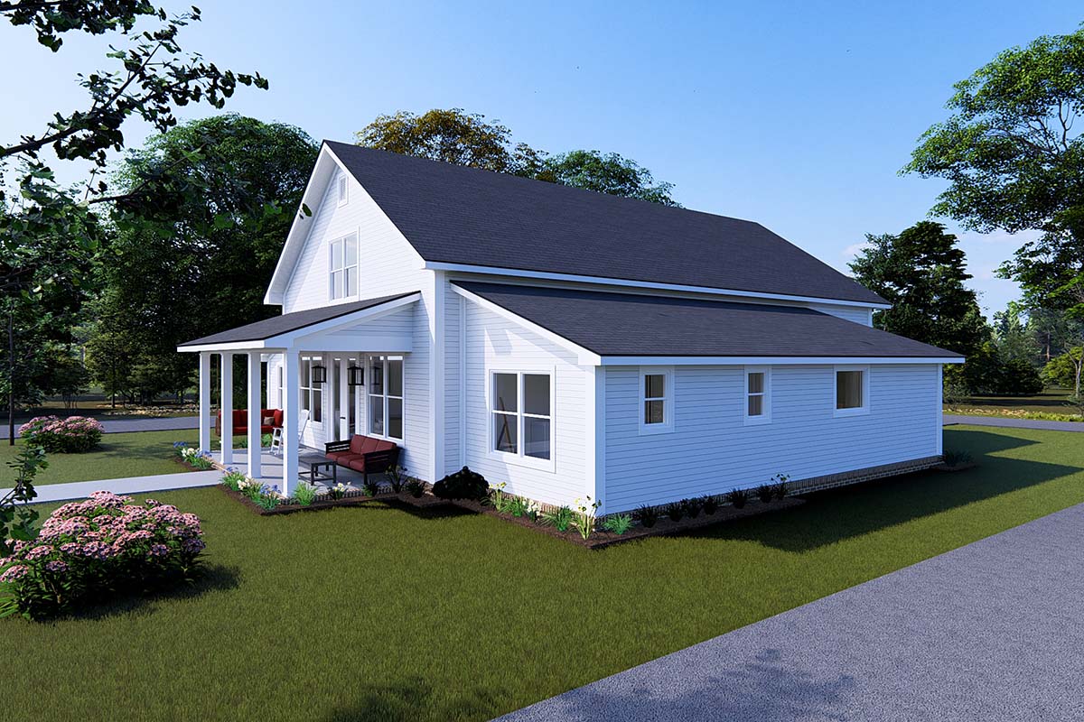 House Plan 82848 - Farmhouse Style with 2228 Sq Ft, 4 Bed, 3 Bath