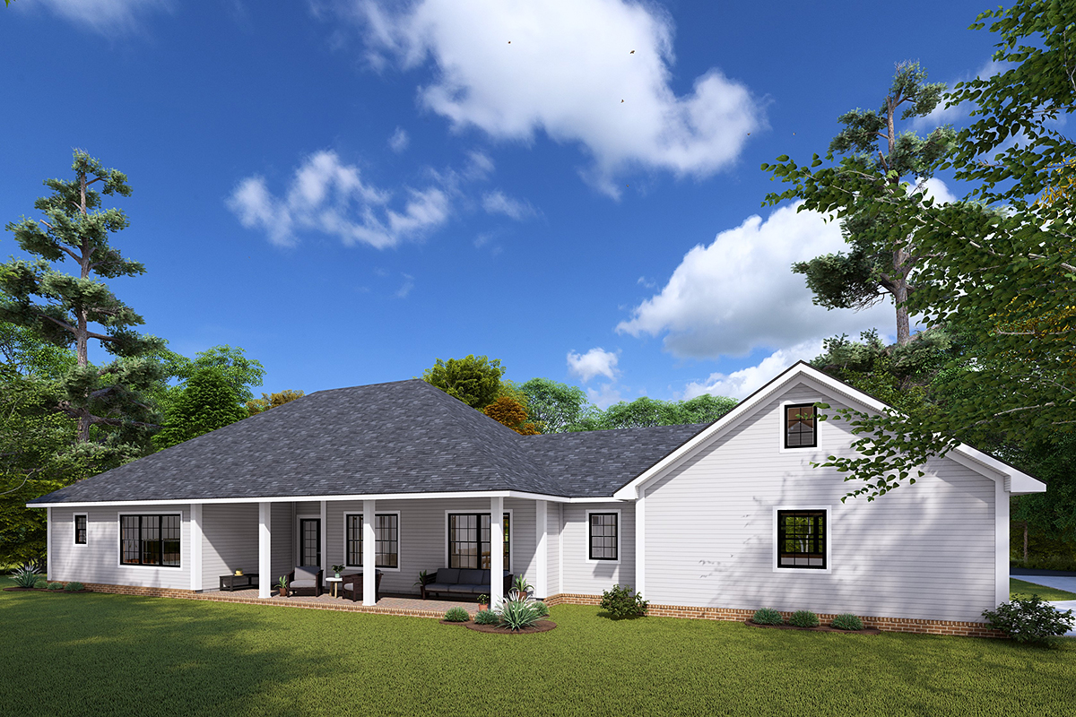 House Plan 82851 - Farmhouse Style with 1938 Sq Ft, 3 Bed, 2 Bath