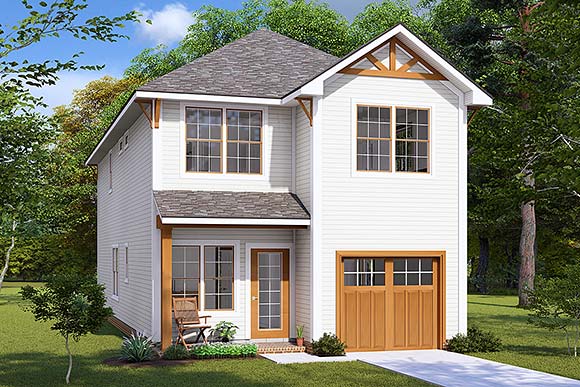 Cottage, Country, Traditional House Plan 82852 with 3 Beds, 3 Baths, 1 Car Garage Elevation