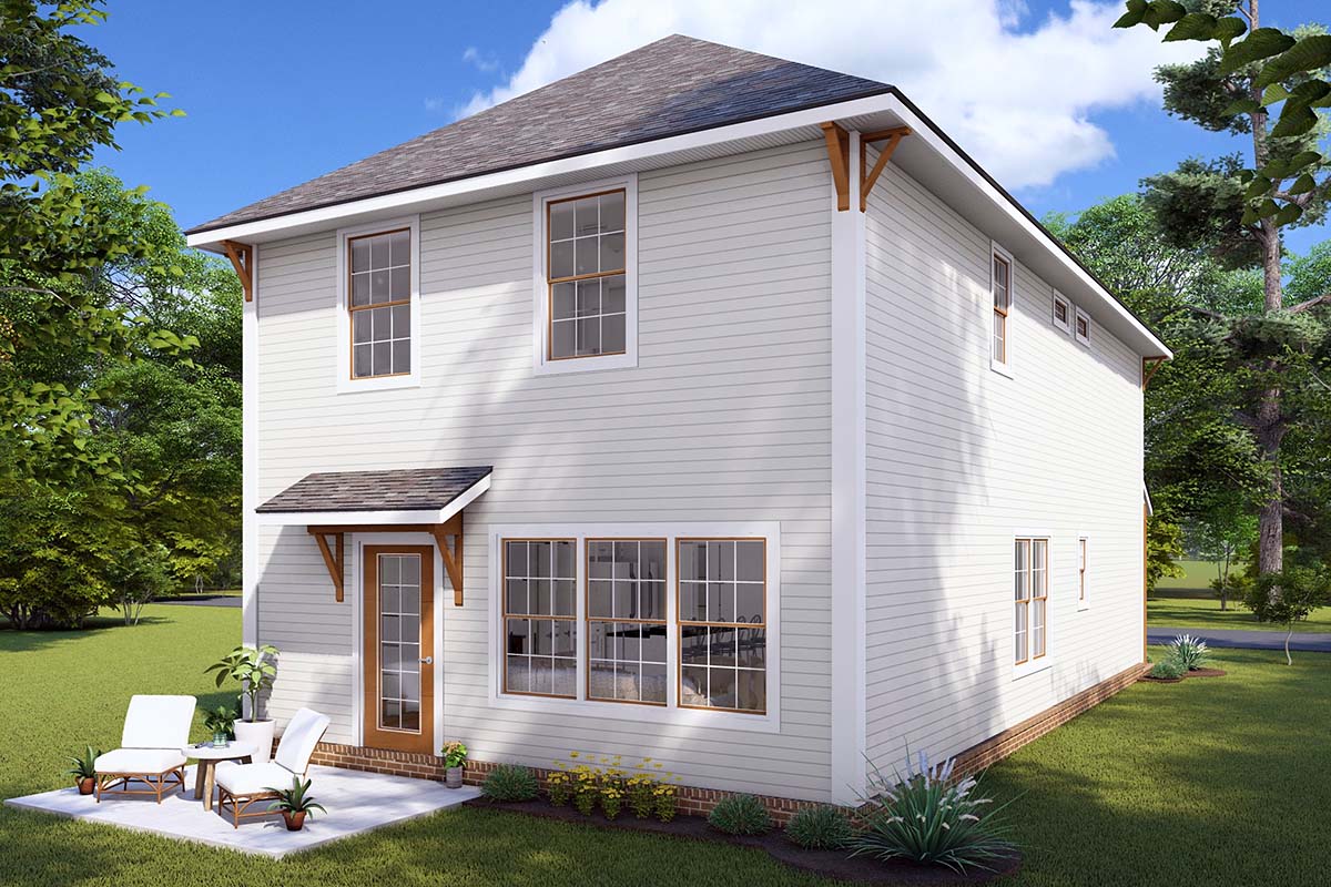 Cottage, Country, Traditional Plan with 1851 Sq. Ft., 3 Bedrooms, 3 Bathrooms, 1 Car Garage Picture 3