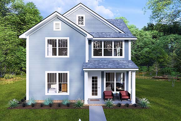Cottage, Traditional House Plan 82857 with 4 Beds, 3 Baths Elevation