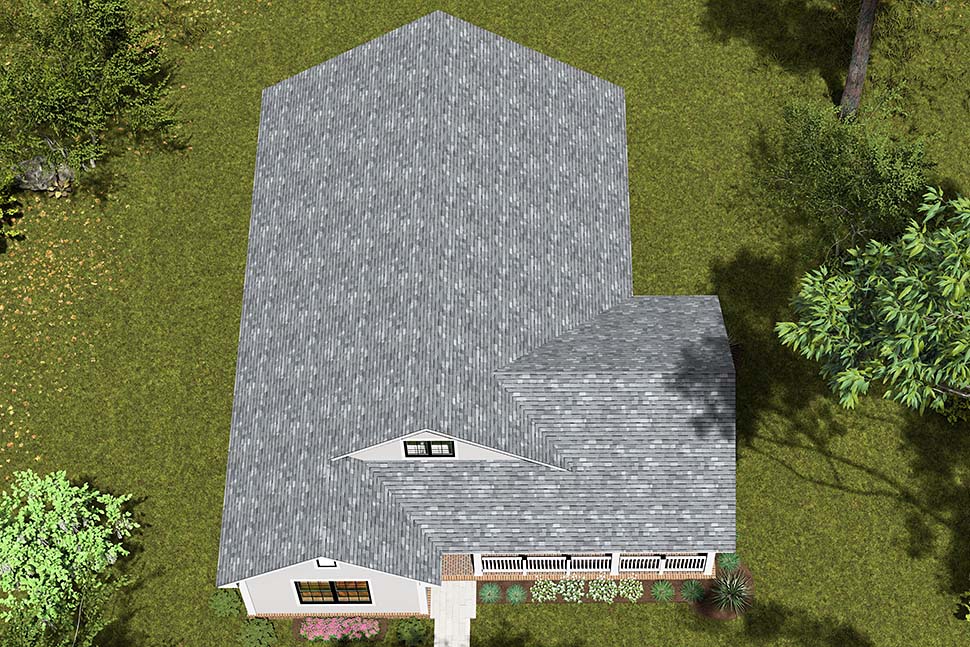 Cottage, Craftsman, Traditional Plan with 1195 Sq. Ft., 2 Bedrooms, 2 Bathrooms Picture 5