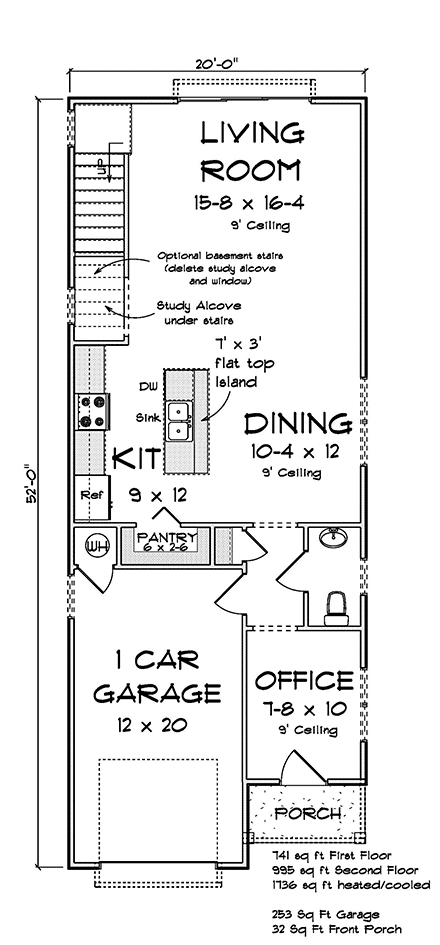 Cottage, Country, Traditional House Plan 82861 with 3 Beds, 3 Baths, 1 Car Garage First Level Plan