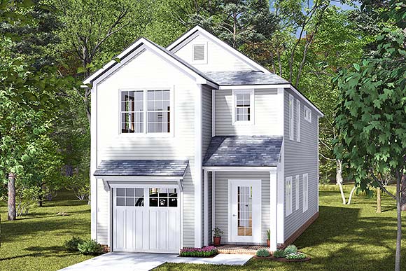 Cottage, Country, Traditional House Plan 82861 with 3 Beds, 3 Baths, 1 Car Garage Elevation