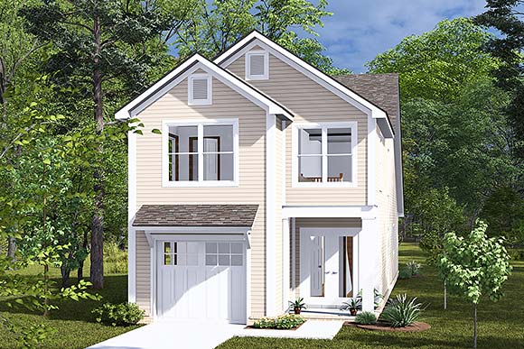 Cottage, Traditional House Plan 82888 with 3 Beds, 3 Baths, 1 Car Garage Elevation