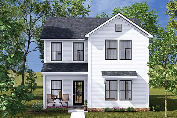 Cottage, Country, Traditional House Plan 82898 with 3 Beds, 3 Baths Elevation