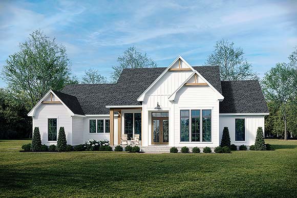 Country, Craftsman, Farmhouse, Southern House Plan 82902 with 3 Beds, 3 Baths, 2 Car Garage Elevation