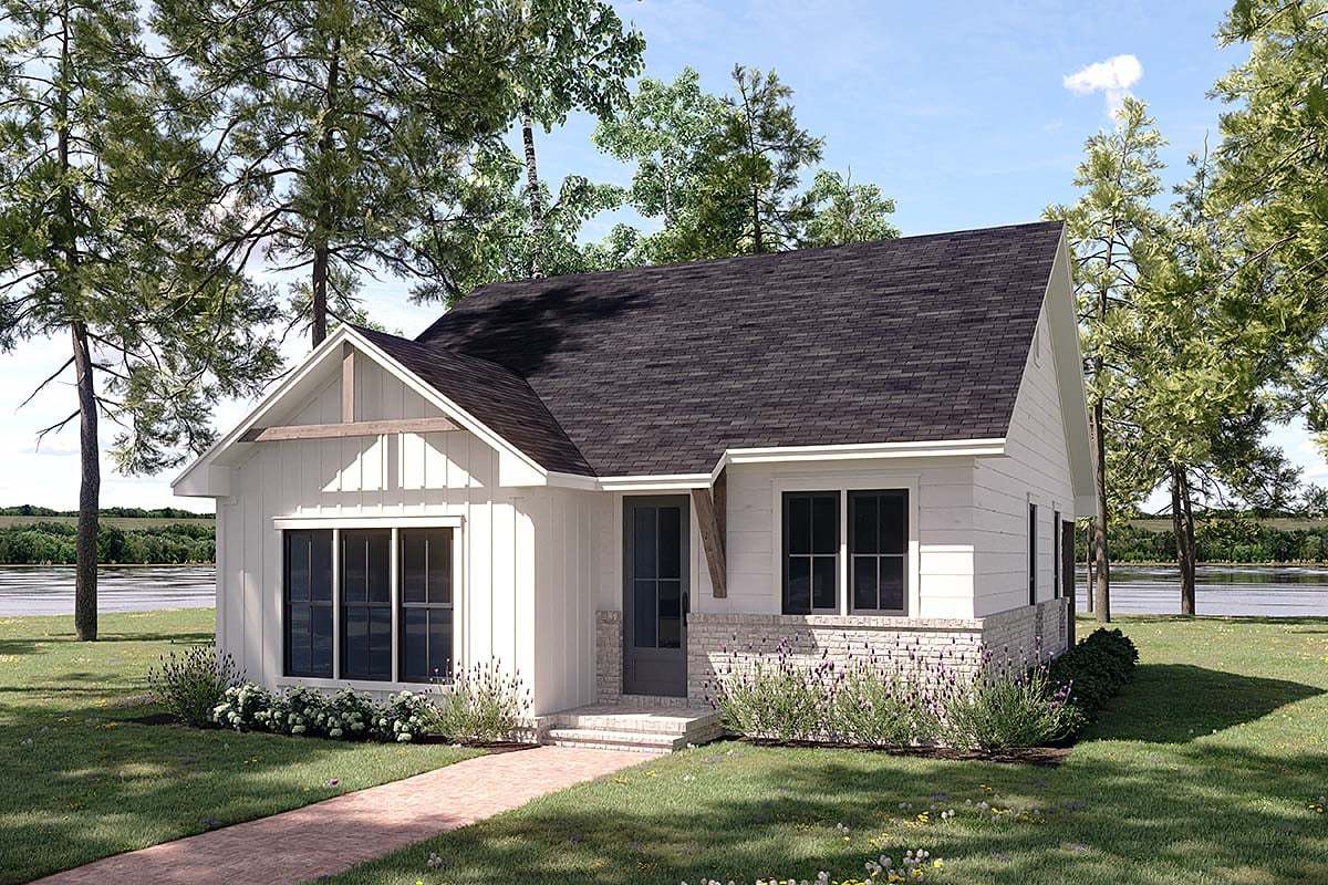 Cottage, Country, Farmhouse, Traditional House Plan 82903 with 2 Beds, 2 Baths Elevation