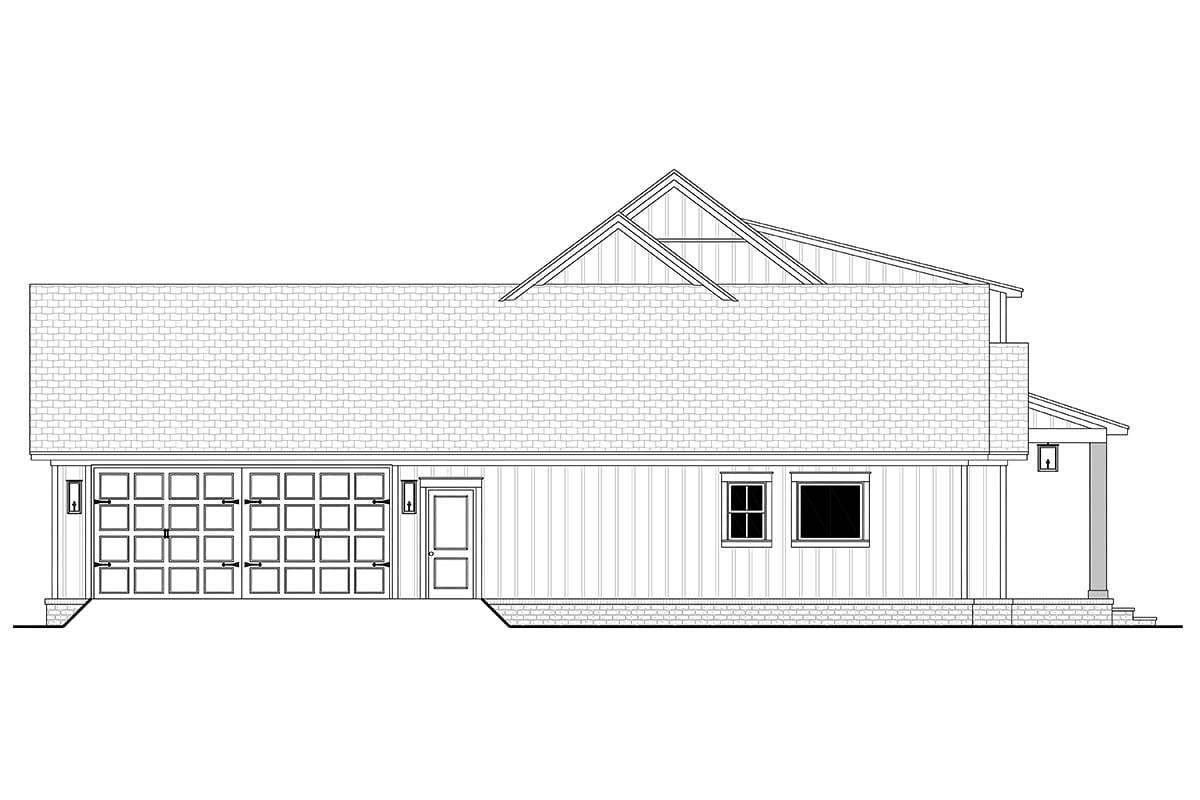 Country, Craftsman, Farmhouse, Traditional Plan with 2194 Sq. Ft., 4 Bedrooms, 3 Bathrooms, 2 Car Garage Picture 3
