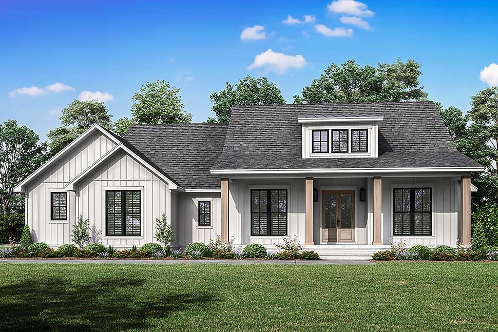 Country, Craftsman, Farmhouse, Traditional Plan with 2194 Sq. Ft., 4 Bedrooms, 3 Bathrooms, 2 Car Garage Picture 5