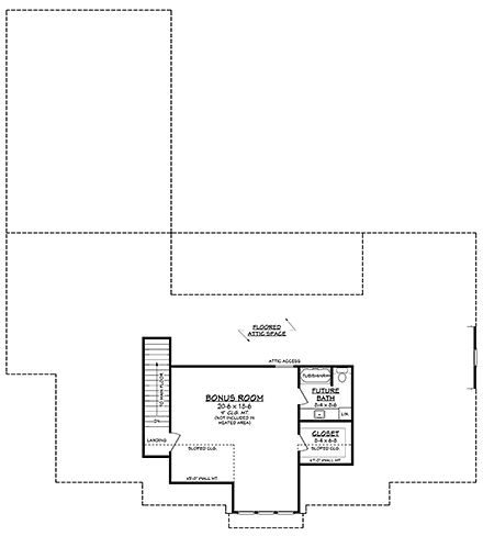 Farmhouse, Traditional House Plan 82917 with 4 Beds, 4 Baths, 3 Car Garage Second Level Plan