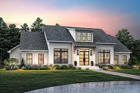 Farmhouse, Traditional House Plan 82917 with 4 Beds, 4 Baths, 3 Car Garage Elevation