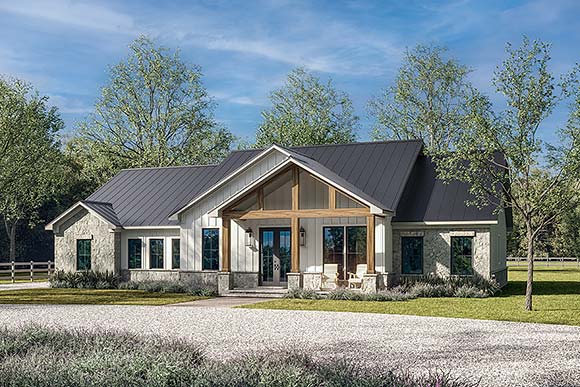 Cottage, Country, Craftsman, Farmhouse, Southern House Plan 82918 with 3 Beds, 3 Baths, 2 Car Garage Elevation