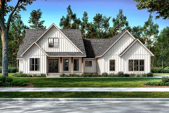 Country, Craftsman, Farmhouse, Traditional House Plan 82924 with 4 Beds, 3 Baths, 2.5 Car Garage Elevation